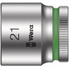 Wera 3/8 in Drive Socket 21 mm, 6 Point Hex, Chrome Vanadium Steel, 30 mm Overall Length 05003566001
