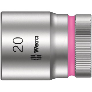 Wera 1/2 in Drive 20 mm 6 Point Hex Socket, Chrome Vanadium Steel, 37 mm Length 05003611001