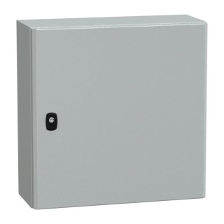 RS PRO PanelSet S3D Series Steel Wall Box, IP66, IK10, 500 x 500 x 200 mm, Grey NSYS3D5520P