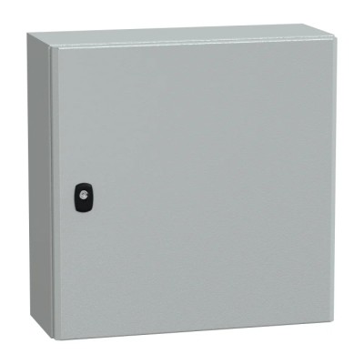 RS PRO PanelSet S3D Series Steel Wall Box, IP66, IK10, 500 x 500 x 200 mm, Grey NSYS3D5520P