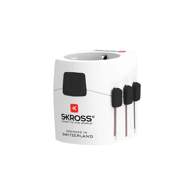 SKROSS Pro Light Schuko to World Travel Adapter 250V 6.3A Multi-Country SKR-0073RS