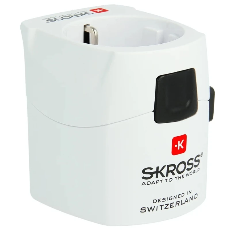 SKROSS Pro Light Schuko to World Travel Adapter 250V 6.3A Multi-Country SKR-0073RS