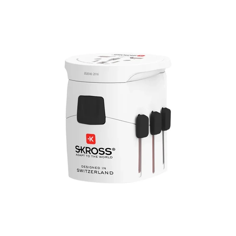 SKROSS Pro Light Schuko to World Travel Adapter 250V 6.3A Multi-Country SKR-0073RS