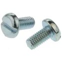 RS PRO Slot Pan Steel Machine Screw, M5 Thread, 10 mm Length, Passivated Zinc Plated, DIN 85, Model 560-057