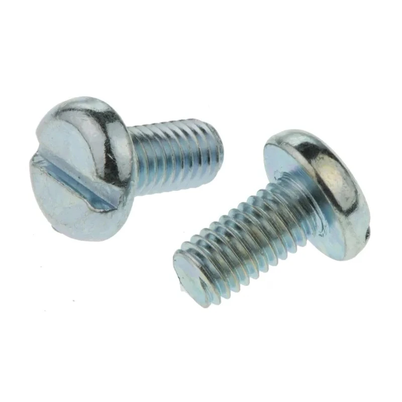 RS PRO Slot Pan Steel Machine Screw, M5 Thread, 10 mm Length, Passivated Zinc Plated, DIN 85, Model 560-057