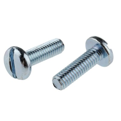 RS PRO Slot Pan Steel Machine Screw M6 Thread, 20 mm Length, Bright Zinc Plated Steel, Slotted Drive, DIN 85, 560-142