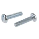RS PRO Slot Pan Steel Machine Screw, M6 Thread, 25 mm Length, Passivated Zinc Plated Steel, DIN 85, 560-158