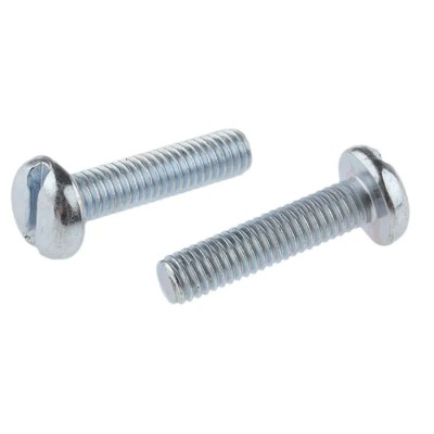 RS PRO Slot Pan Steel Machine Screw, M6 Thread, 25 mm Length, Passivated Zinc Plated Steel, DIN 85, 560-158