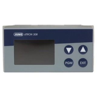 Jumo dTRON 300 Panel PID Temperature Controller, 2 Inputs, 4 Logic/SSR Outputs, 240V AC On-Off, 96x48mm 703043/181-000-23/000