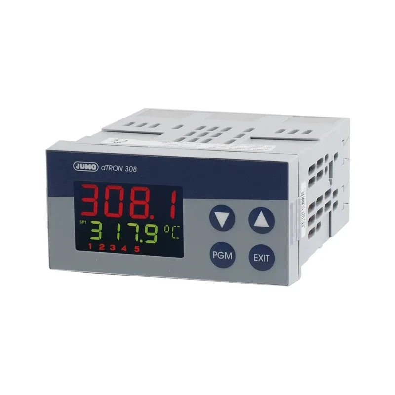 Jumo dTRON 300 Panel PID Temperature Controller, 2 Inputs, 4 Logic/SSR Outputs, 240V AC On-Off, 96x48mm 703043/181-000-23/000