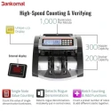 Bankomat Currency Note Counting Machine, 1000 Notes/min, UV/MG/IR/MT Detection, LCD Display, BMT2030