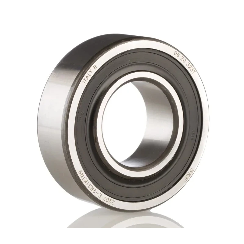 SKF Self-Aligning Ball Bearing, Double Row, 35 mm ID, 72 mm OD, Sealed, Tapered Bore, Polyamide Cage, 2207 E-2RS1KTN9