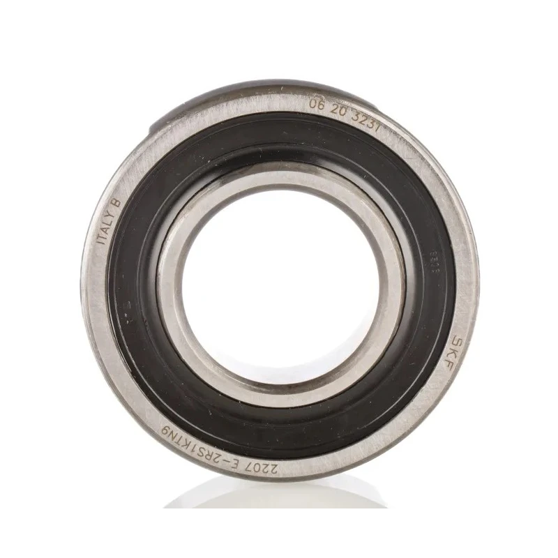 SKF Self-Aligning Ball Bearing, Double Row, 35 mm ID, 72 mm OD, Sealed, Tapered Bore, Polyamide Cage, 2207 E-2RS1KTN9