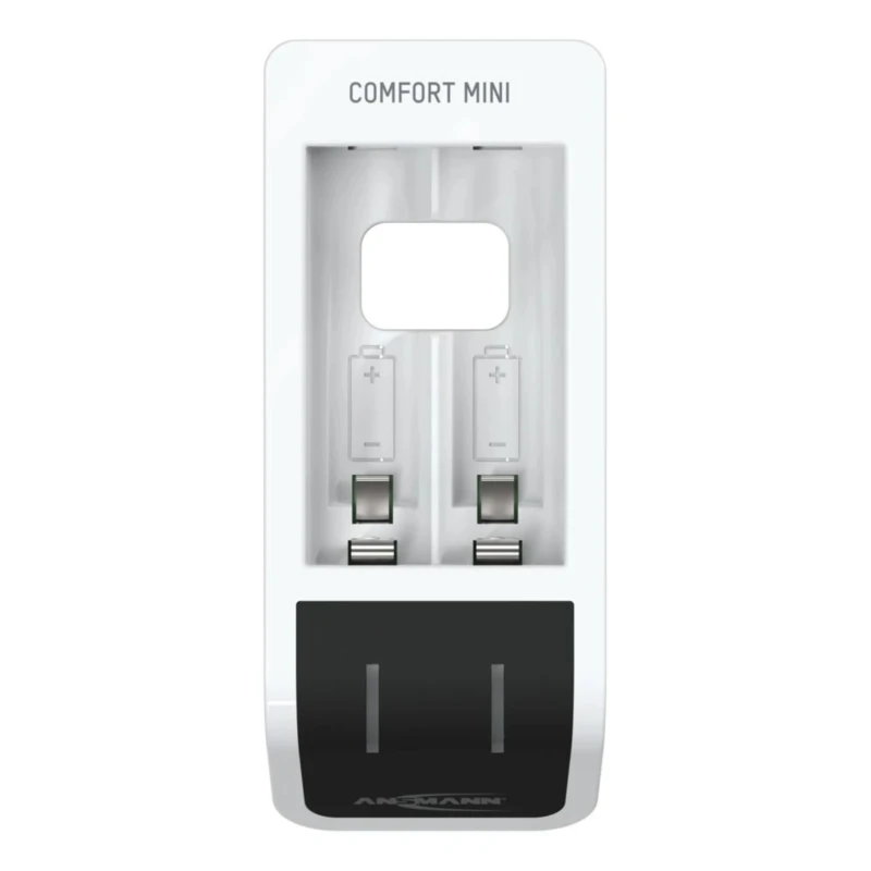 Ansmann Comfort Mini Battery Charger 1001-0091, For AA & AAA, 1.2V NiMH Batteries, 800mA USB Input