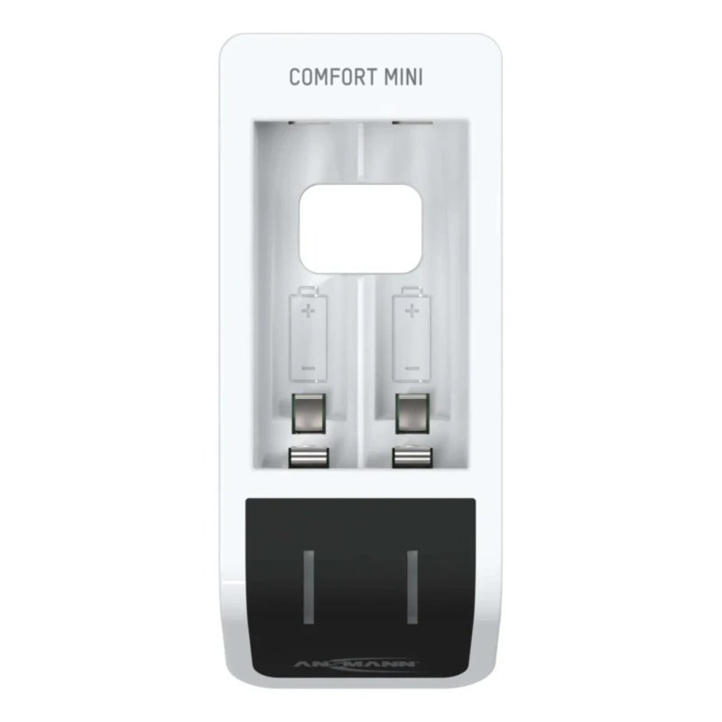 Ansmann Comfort Mini Battery Charger 1001-0091, For AA & AAA, 1.2V NiMH Batteries, 800mA USB Input
