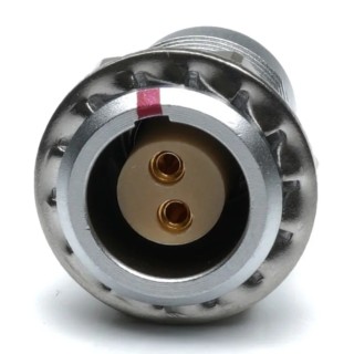 RS PRO Circular Connector 2 Contacts Panel Mount M9 Socket Female IP50 Chrome Plated Brass 209-5611