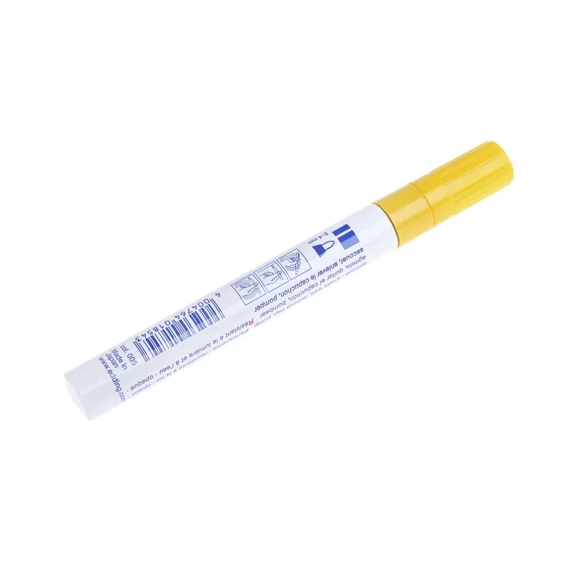 Edding Yellow Paint Marker Pen 4 mm Bullet Nib Waterproof, High Temperature Plastic, Wood, Metal, Glass 750-005