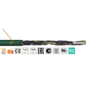 Igus Chainflex CF5 Unscreened Control Cable, 25 Cores, 0.75mm², 18 AWG, PVC Sheath, 50m, Green CF5.07.25 (50m)