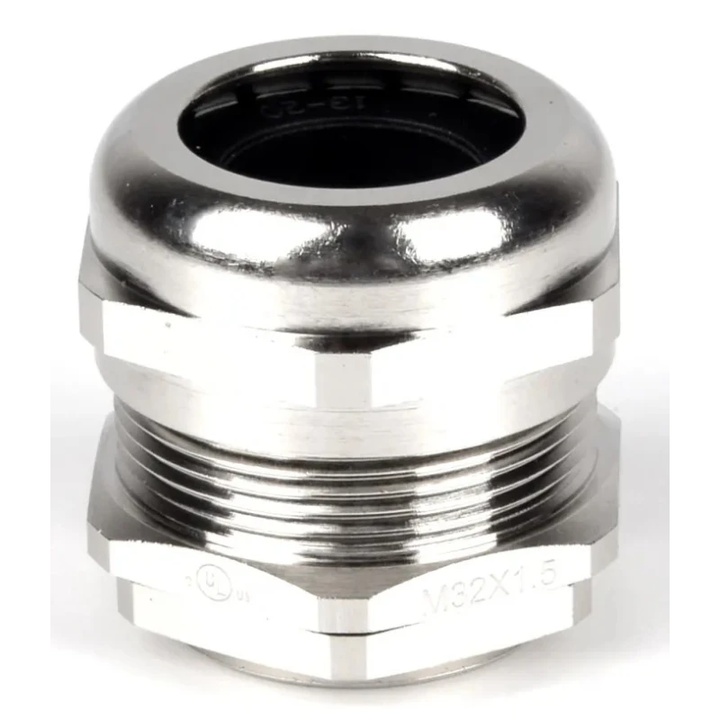 RS PRO Metallic Nickel Plated Brass Cable Gland M32 Thread 13–20mm IP68 210-0609