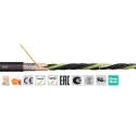 Igus Chainflex  4 Core Power Cable, Thermoplastic Elastomer Jacket, 1000/600V, 2.5mm², 25m, Black CF31