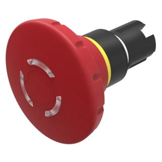 EAO 45 Series Twist Release Emergency Stop Push Button Head, Red, Mushroom Style, Illuminated, Plastic, 60 45-2D36.1A20.000