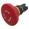 EAO 45 Series Twist Release Emergency Stop Push Button Head, Red, Mushroom Style, Illuminated, Plastic, 60 45-2D36.1A20.000