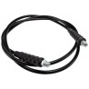 Hi-Force Hydraulic Hose Assembly 3000mm, 700 bar, Thermoplastic, 3/8-18 NPT, Black/Red HH3