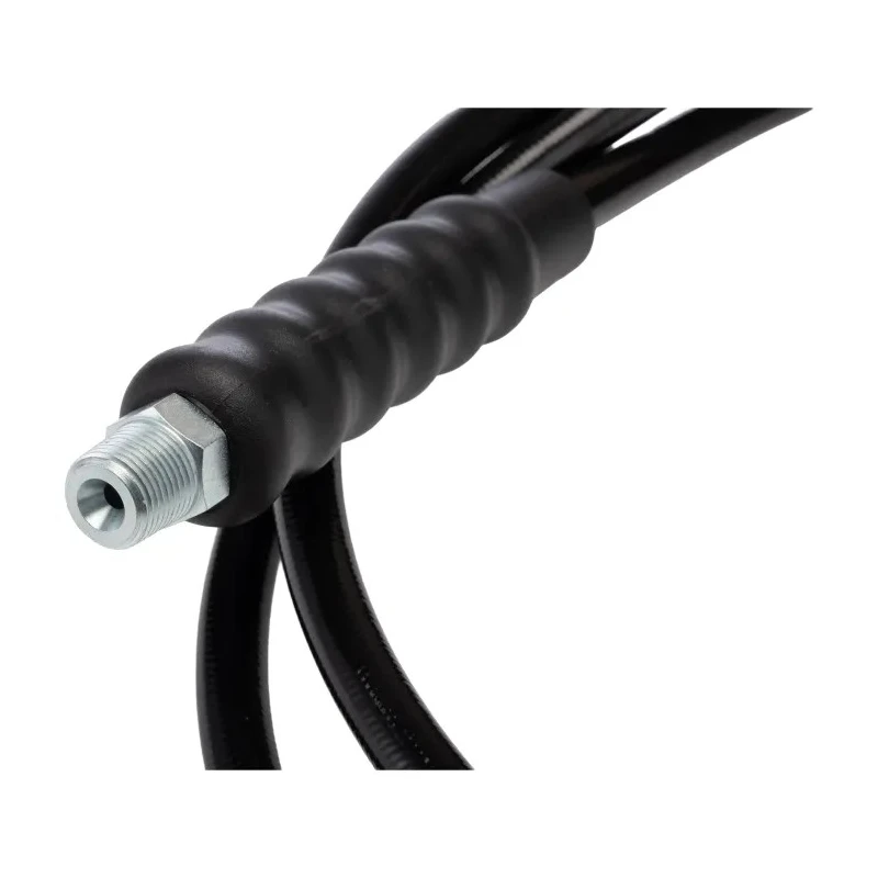 Hi-Force Hydraulic Hose Assembly 3000mm, 700 bar, Thermoplastic, 3/8-18 NPT, Black/Red HH3