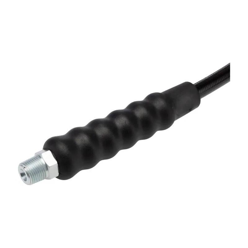 Hi-Force Hydraulic Hose Assembly 3000mm, 700 bar, Thermoplastic, 3/8-18 NPT, Black/Red HH3