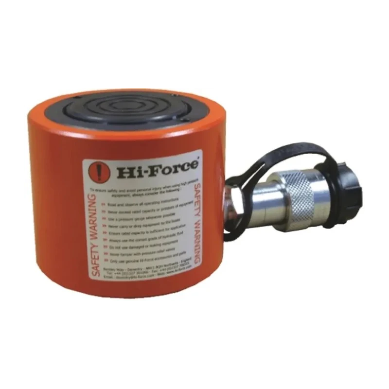 Hi-Force Portable Low Height Hydraulic Cylinder, Single Acting, 50 Ton, 60 mm Stroke, HLS502