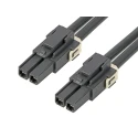 Molex Wire to Board Cable 2 Way Female Mega-Fit to 2 Way Female Mega-Fit, 150 mm, Nylon Jacket, 600V 216400-1021