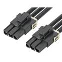 Molex 3 Way Female Mega-Fit to 3 Way Female Mega-Fit Wire to Board Cable, 150 mm, Black, 600V 216400-1031