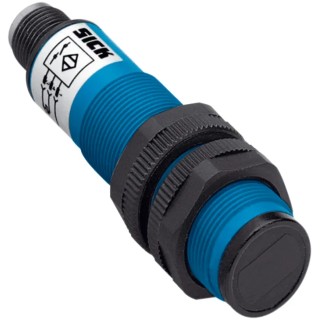 SICK Background Suppression Photoelectric Sensor, Barrel, 3 mm to 100 mm Detection Range, NPN Output, IP67, VTF18-4N1640