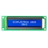 Displaytech Alphanumeric LED LCD Monochrome Display, White on Blue, 20 Characters x 2 Lines 202G CC BC-3LP