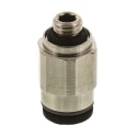 Legris LF3000 Series Pneumatic Fitting, Male, M5 x 0.8, 4mm Tube, Nickel Plated Brass, 