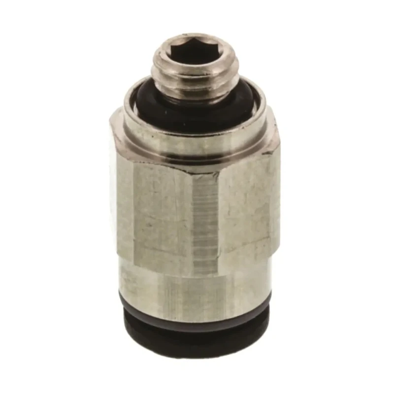 Legris LF3000 Series Pneumatic Fitting, Male, M5 x 0.8, 4mm Tube, Nickel Plated Brass, 
