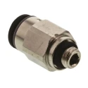 Legris LF3000 Series Pneumatic Fitting, Male, M5 x 0.8, 4mm Tube, Nickel Plated Brass, 