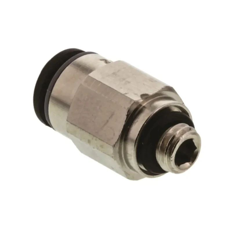 Legris LF3000 Series Pneumatic Fitting, Male, M5 x 0.8, 4mm Tube, Nickel Plated Brass, 