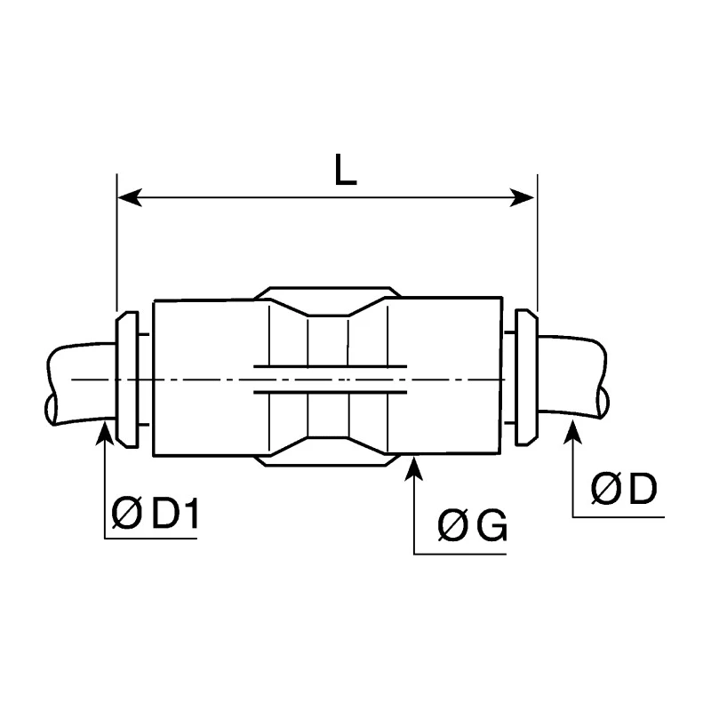 Legris Pneumatic Push-in Tube Fitting, LF3000 Series, 4mm, Glass Reinforced Nylon, Nickel Finish, 