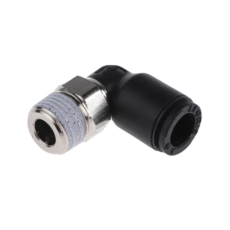 Legris Male Stud Elbow Pneumatic Fitting LF3000 Series , 1/8 in R Thread, 6mm Push-in, Glass Reinforced Nylon
