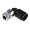 Legris Male Stud Elbow Pneumatic Fitting LF3000 Series , 1/8 in R Thread, 6mm Push-in, Glass Reinforced Nylon