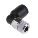 Legris Male Stud Elbow Pneumatic Fitting LF3000 Series , 1/8 in R Thread, 6mm Push-in, Glass Reinforced Nylon
