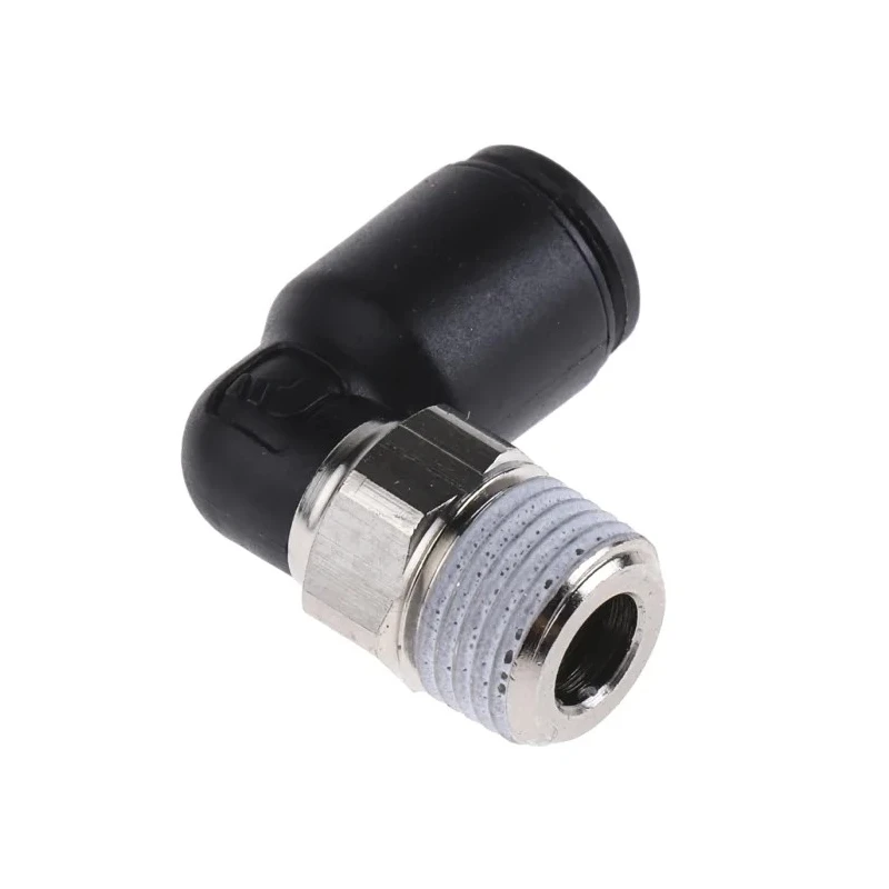 Legris Male Stud Elbow Pneumatic Fitting LF3000 Series , 1/8 in R Thread, 6mm Push-in, Glass Reinforced Nylon