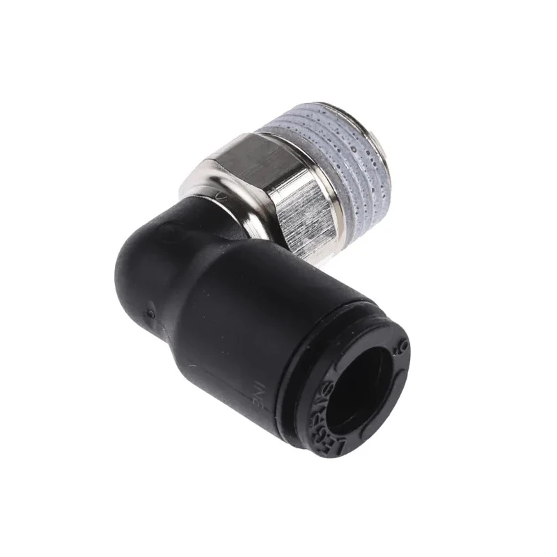 Legris Male Stud Elbow Pneumatic Fitting LF3000 Series , 1/8 in R Thread, 6mm Push-in, Glass Reinforced Nylon