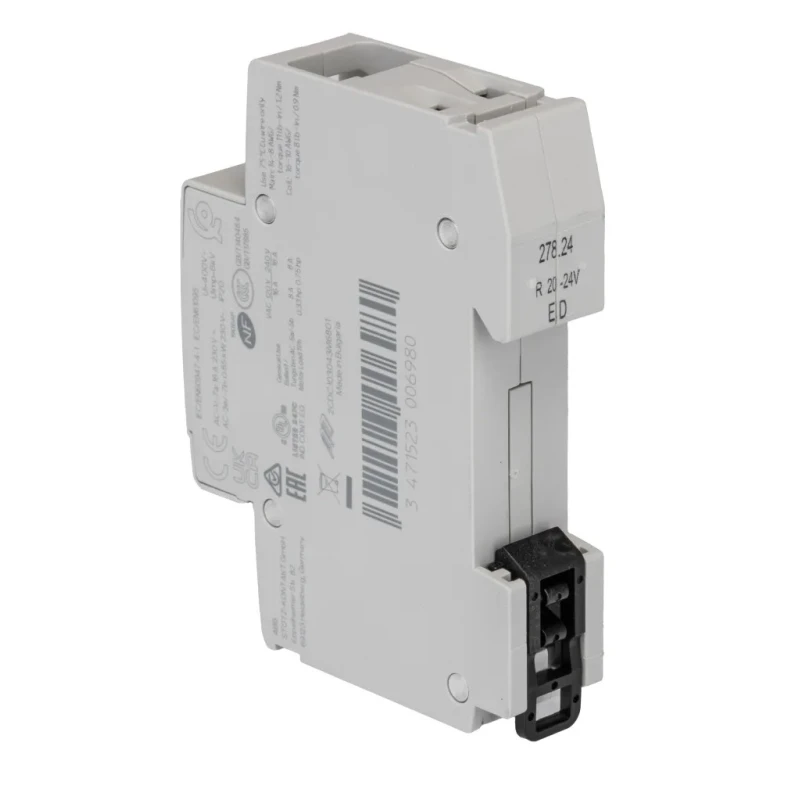 ABB ESB16 Contactor, 2-Pole, 24V AC/DC Coil, 16A, 3.7kW, DIN Rail, Screw Terminal, 250V, Model 