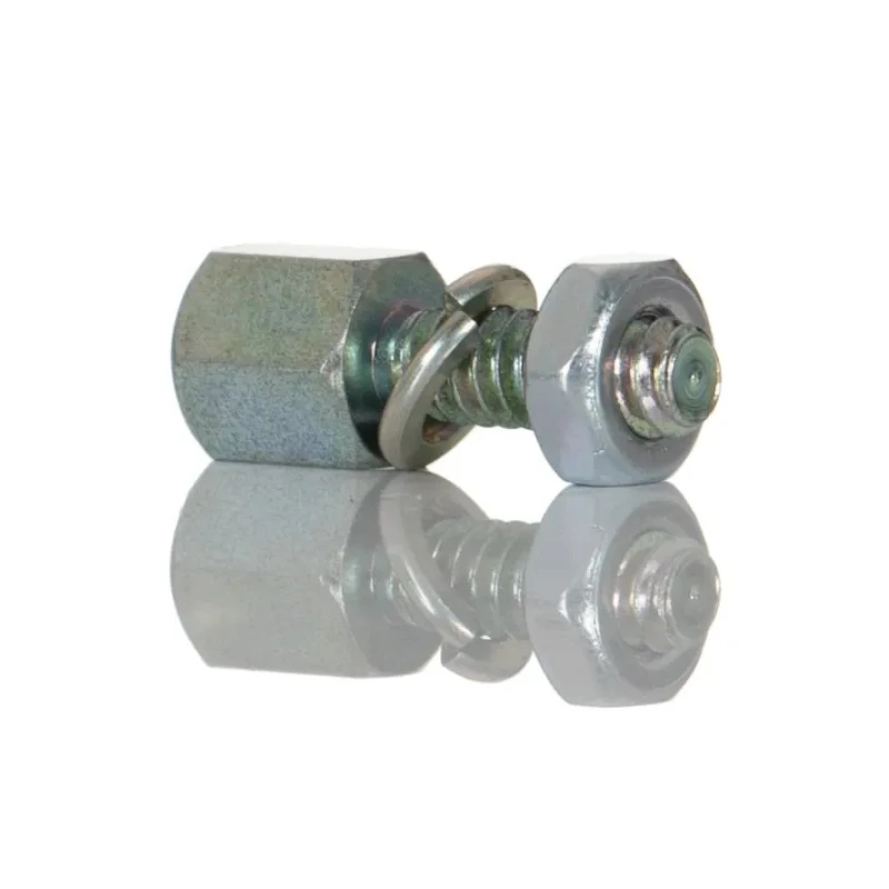 RS PRO D-Sub Connector Screw Lock, Female Assembly, Zinc Plated Brass, 8 mm Thread, Silver 814-023