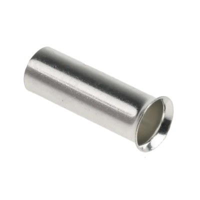RS PRO Non-insulated Crimp Bootlace Ferrule 12 mm Pin Length, 3.9 mm Pin Diameter, 10 AWG, Copper Tube 211-4325
