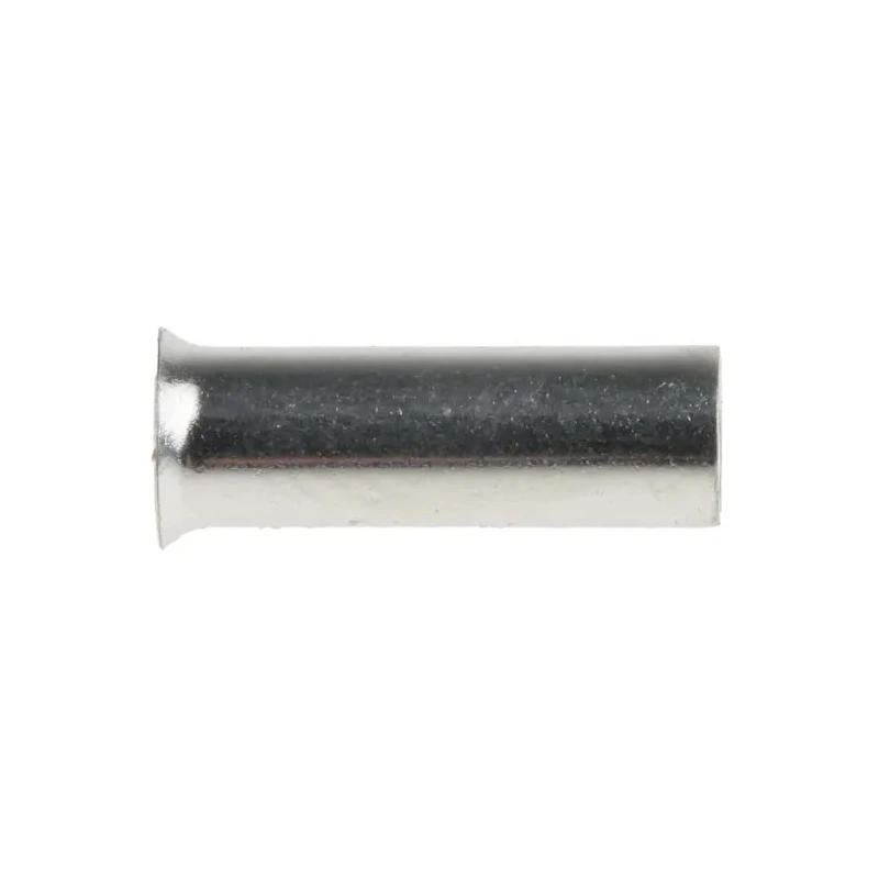 RS PRO Non-insulated Crimp Bootlace Ferrule 12 mm Pin Length, 3.9 mm Pin Diameter, 10 AWG, Copper Tube 211-4325