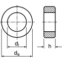 TDK Ferrite Ring Ferrite Core T38 Material 5.95 mm Height 6.5 mm ID 13.6 mm OD B64290L0044X038