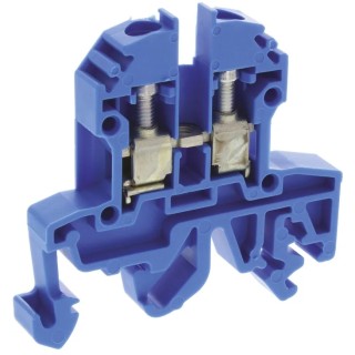 RS PRO RK Series DIN Rail Terminal Block Blue, 0.2mm² to 4mm², Screw, 10 Positions, 500V, 40A 815-644